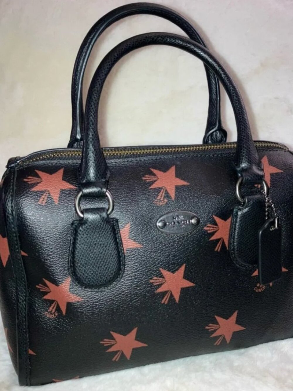 AUTHENTIC Coach Mini Bennett Satchel Crossbody Star Canyon Print + COA Rare